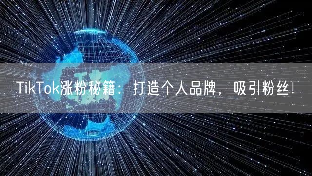 TikTok涨粉全攻略：个人品牌打造与粉丝吸引秘籍